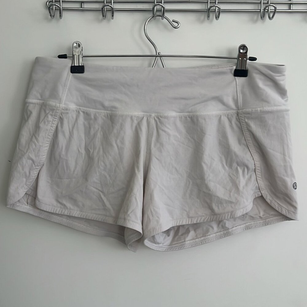 Lululemon Speed Up Low-Rise Shorts Gray, Size 10